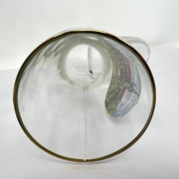 October Fest Liquor Beer Boot GLASS Cup Augsburg Pressed Clear Collect RARE VTG - Picture 6 of 12